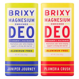 BRIXY Magnesium Deodorant, Effective Odor Control With Ceramide & Niacinamide For Skin Health, Aluminum Free, Baking Soda Free, Sensitive Skin Deodorant, Vegan, Plastic Free