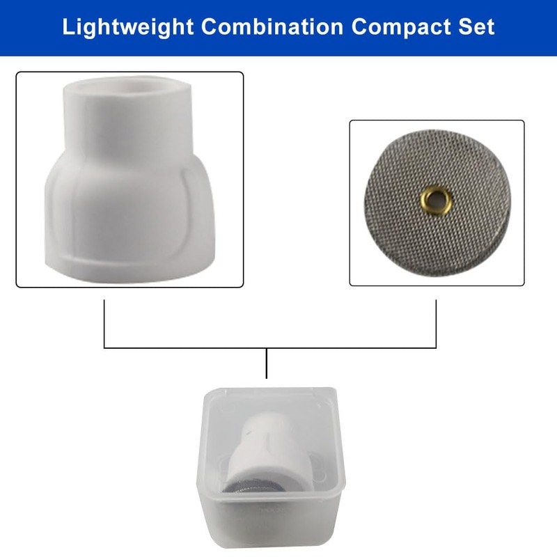 Vaphy #12 Ceramic (4-Pack) White TIG Welding Cup