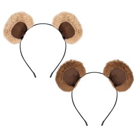 2 Pieces Bear Ear Headbands, Girls Headband Decoration, Cute Plush Headbands, Animal Ear Headbands, Hairstyle Decoration