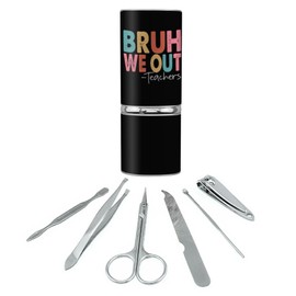 GRAPHICS & MORE Teachers Bruh We out Stainless Steel Manicure Pedicure Grooming Beauty Care Travel Kit