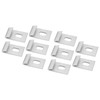 10Pcs Base Clips Hook Fixings Attaches Aluminium Greenhouses Fixture SetSilver