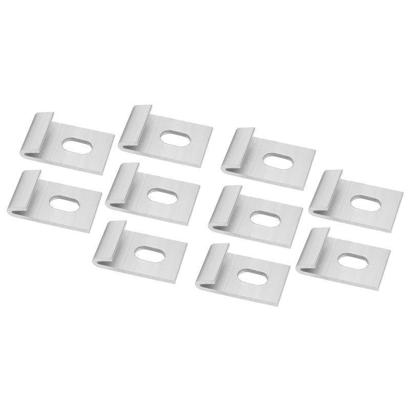 10Pcs Base Clips Hook Fixings Attaches Aluminium Greenhouses Fixture SetSilver