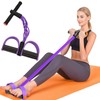 Resistance Bands with Handles, 6-Tube Elastic Foot Pedal Resistance Band,