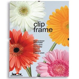 Innova Editions 21x29.7/A4 Plastic Safety Glass Frame for Picture or Poster with Clips and White Edged Backing Board