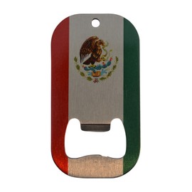 Mexico Flag Bottle Opener Heavy Duty Stainless Steel Mexican National MX