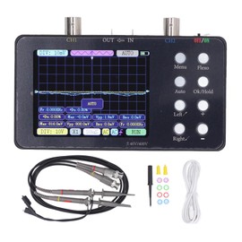 Digital Oscilloscope, Portable 2 Channel Signal Generator, 2 MHz Bandwidth 50 M Sample Rate 3.2 Inch LCD Backlight Display