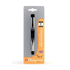 Platignum Tixx Black Fountain Pen [Pack of 1] 2000 Metre Writing Length [Ref: 50506]