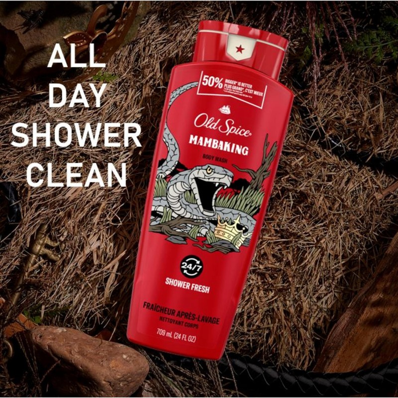 Old Spice Body Wash for Men, MambaKing, Long Lasting Lather,