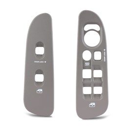 SOAESCN Driver and Passenger Side Window Switch Bezel for 2002-2010 Dodge Ram 1500 2500 3500 Door Lock Window Switch Panel Bezel Button Front Right & Left Border Trim - 5HZ71XDVAD, 5HZ71XDVAE, Taupe