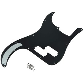 Dopro 13 Hole Precision Bass Pickguard PB P Bass Scratch Plate for USA/Mexican FD Precision Bass Black 3 Ply