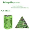 Yibatopow 16 Packs1.2V AA 300mAh Solar Lights Batteries Ni-MH Rechargeable