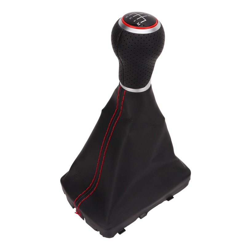 Gear Shift Knob Boot Set 5 Speed PVC Leather Gearstick
