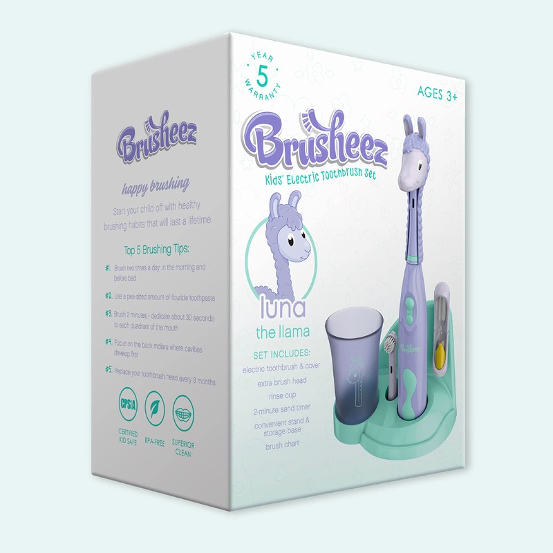 Brusheez Kids’ Electric Toothbrush Set - Safe & Effective for