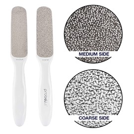 Probelle Double Sided Multidirectional Nickel Foot File Callus Remover - Immediately Reduces calluses and Corns to Powder for Instant Results, Safe Tool (White)