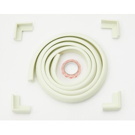 ARREGUI A-1044195 Furniture Edge Protector, Foam for Edges and Corners, Child Protection Profile, Anti-Collision Roll for Children, Padded, 2 m + 4 Corners, White