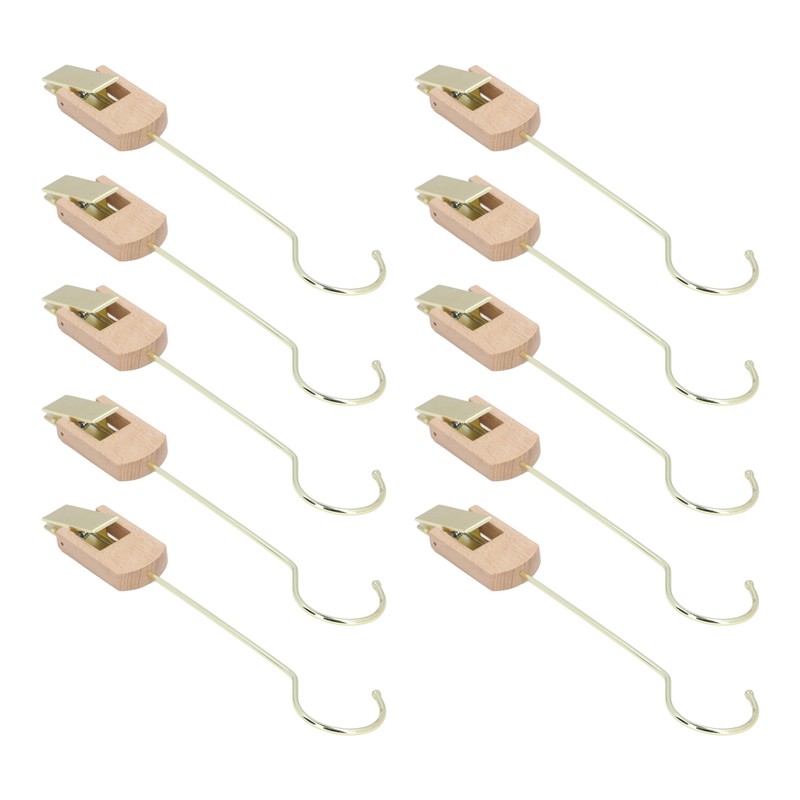 Laundry Hooks Clip Industrial Solid Wood Rotary Multifunctional Hanging Hooks