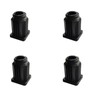heyous 4pcs Square Caster Socket Sleeve 38mm Plastic Caster Socket