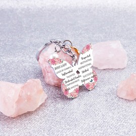 Uerifr Boss Lady Gifts for Women Best Boss Gifts Difference Maker Keychain Ideas Birthday Boss's Day Gift for Bosses Female Office Leadership Gift for Women