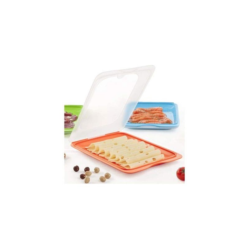 TATAY 4 Cold Cut Food Storage Boxes - Coloured Lids