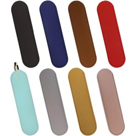 Small Pen Sleeve Protectors, 8Pcs PU Leather Pen Sleeve Pouch,Pen Holder Pouch Notebook PU Leather Pen Sleeve Pouch,Pen Holder Elastic Band Pencil Pouch PU Leather Pen Sleeve,PU Leather Pen Sleeve