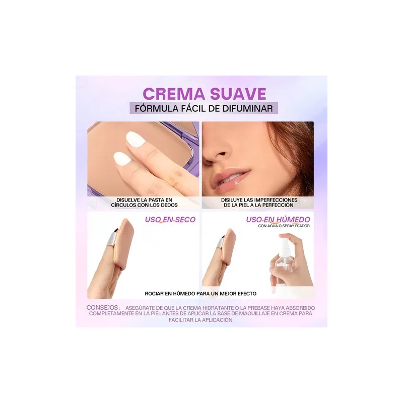 Minimeli Base De Maquillaje Mate Cremosa Fijador Spf30, 2pcs
