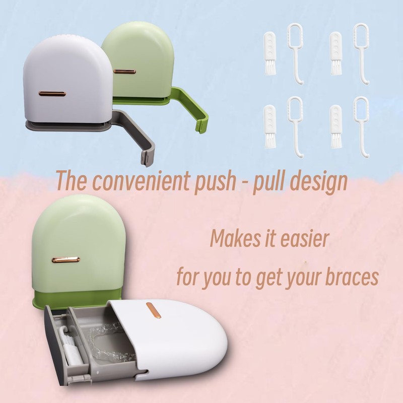 2Pcs Storage Box for Braces Orthodontic Dental Case with 4