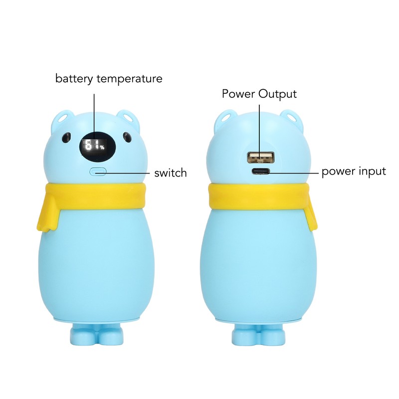 Hand Warmer USB Rechargeable Three Level Temperature Adjustment Digital Display
