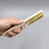4pcs Brass Wire Brush,Soft Brass Bristle Wire Brush,Wire Scratch Brush