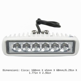 OUKENS Luci di navigazione a LED per imbarcazioni, da 12 V a 24 V CC, lampada da lavoro a LED impermeabile per imbarcazioni, adatta all'illuminazione esterna di auto, yacht (BIANCO)
