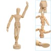 PATIKIL 5.5" Wooden Mannequin Figure, 4 Pcs Artist Drawing Manikin