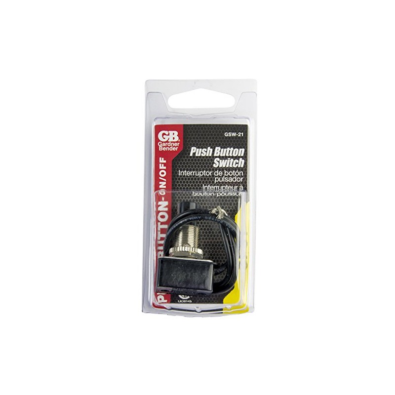 Gardner Bender GSW-21 Electrical Motor Rated Push-Button Switch, SPST, Push