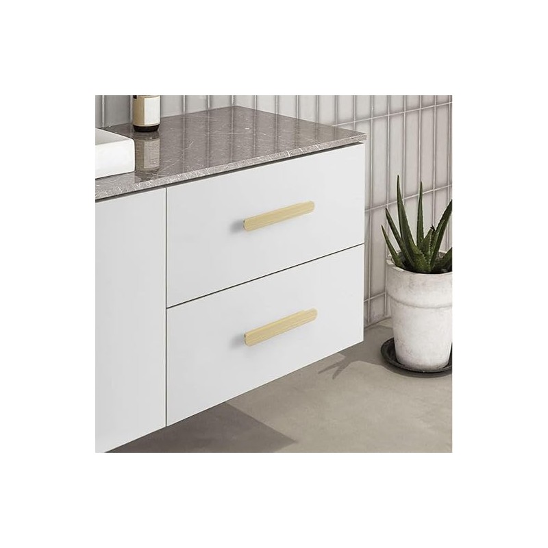 5 Pack Gold Drawer Pulls, 221MM Brushed Gold Cabinet Pulls