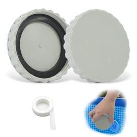 2Pcs Winter Plug Set Compatible with Intex and Bestway Pool Seal Pool Plugs for Above Ground Pool, Thickened Sealing Gasket, Freeze-Proof and Leak-Proof, Above Ground Pool Return Winter Plug