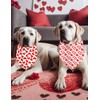 Mother's Day Dog Bandanas, XOXO Red Love Heart Dog Kerchief