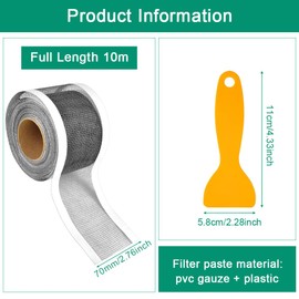 OLRWSLG Hair Catcher for Shower, 10 m Drain Hair Catcher Made of PVC Gauze Shower Drain Hair Strainer with Plastic Spatula Disposable Shower Drain Mesh Sticker 70 cm Wide Hair Catcher for Bathtub