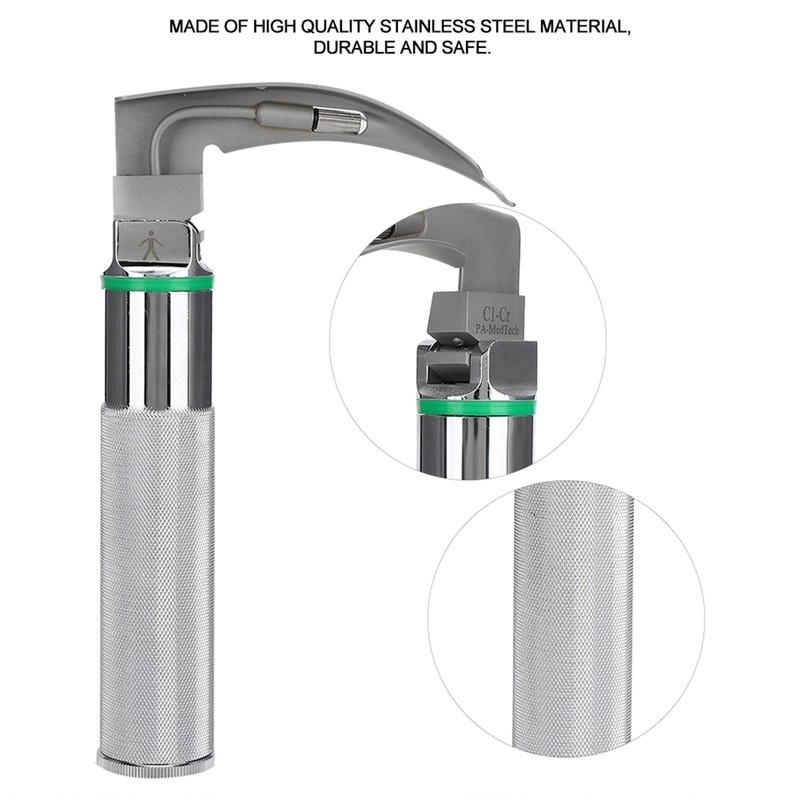 Stainless Steel Diagnosis Laryngoscope Set Adult Children Throat Detection Tool