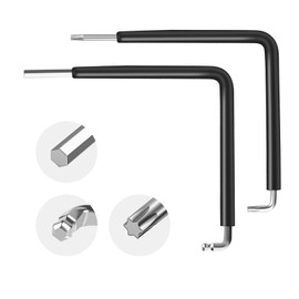 2 Piece Window Adjustment Tool Set with Heat Shrink Film Door Adjustment Tool, Torx 15 & 4 mm Hexagonal Window Builder Tool Adjustment Key for Versatile Adjustment of Window Fittings