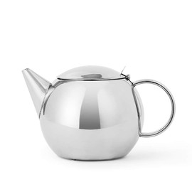 Stainless Steel Teapot with Lid, Drip-Free Spout, Modern Design, Loose Tea, Leaf Tea, 1 L