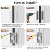 Onedaful 2 Kits 6 inch Stainless Steel Hidden Door Hinges