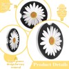 4Pcs Daisy Car Coasters for Cup Holders, Universal Non-Slip Absorbent