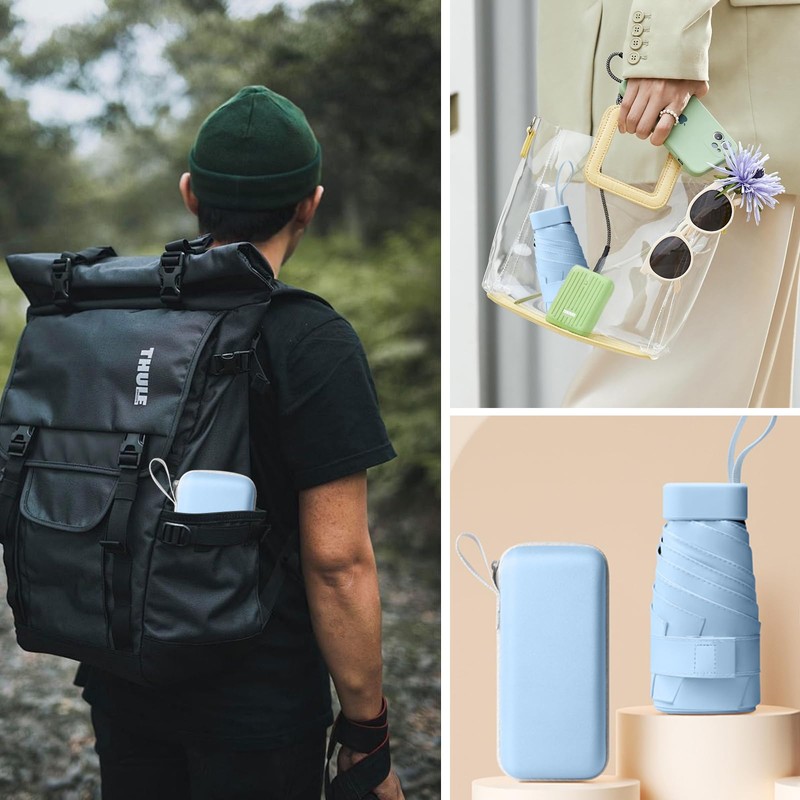 Sykrawki Mini Umbrella, Travel Umbrella, Small UV Umbrella, Windproof Umbrella