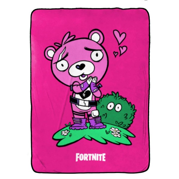 Fortnite Cuddle Team Blanket - Measures 62 x 90 inches, Kids Bedding - Fade Resistant Super Soft Fleece - (Official Product)
