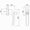 Hoppe 11715911 Window Handle LIÈGE-Secu100 Lock Cylinder VK 7 x