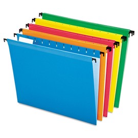Pendaflex 615215ASST Hanging Folder, 1/5 Cut Tabs, Letter, 20/BX, Assorted