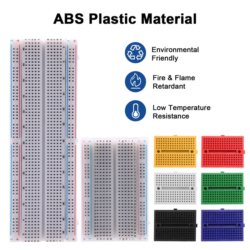 AYWHP 6 x Mini Breadboard Kit 170 Points (6 Colours)