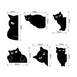 Magnetic Bookmarks - 6 Pieces Assorted Cute Book Marker Clip Set for Teachers Students Book Lovers Book Markers for School Office Home Supplies Cat Magnet Page Marker Cat Lovers