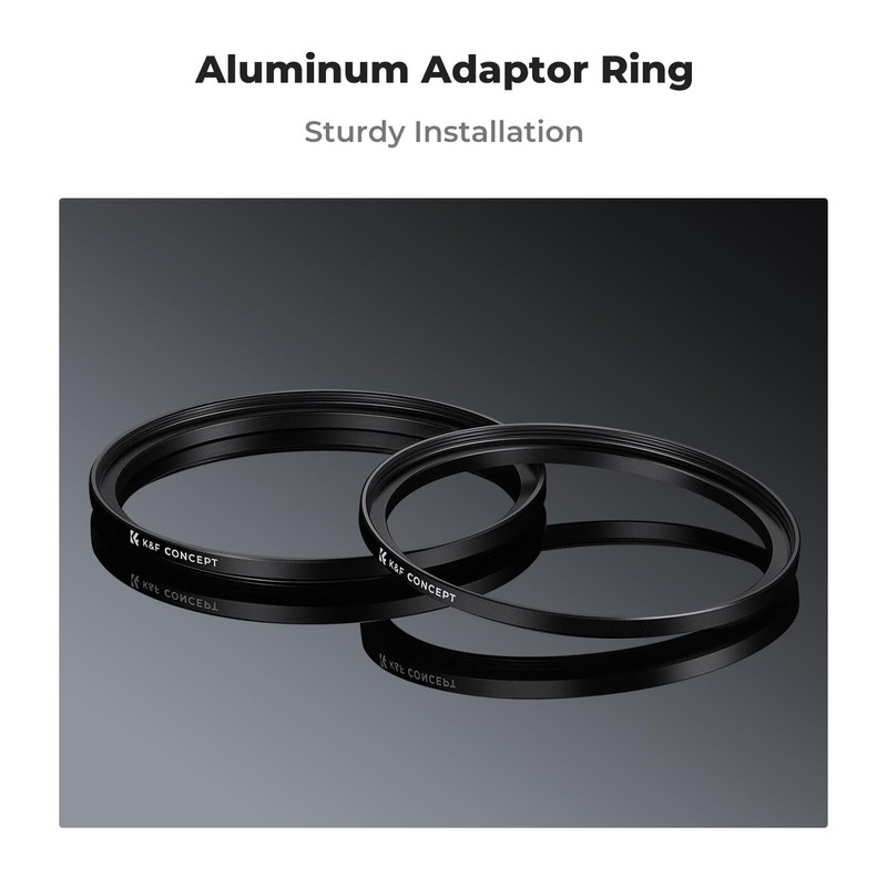 K&F Concept 55mm-82mm Metal Step Up Ring, 55mm to 82mm