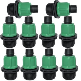 AERZETIX - C48691 - Set of 10 Drip Hose Connections/Adapters Diameter 16 x 3/4 Inch External Thread (for 16 mm Hose) - Connection for Irrigation/Sprinkler System