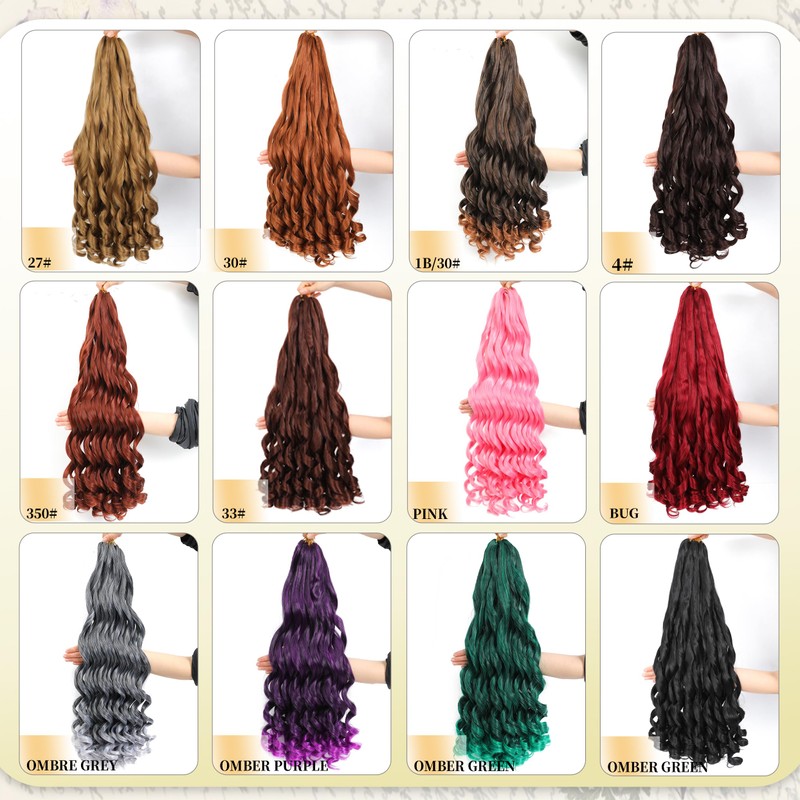 P27/30 French Curly Braiding Hair, Pre Stretched Crochet Hair