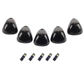 HERCOO Smoked LED Roof Lights White Cab Marker Clearance Running Compatible with 1999-2016 F250 F350 F450 F550 Super Duty Aftermarket Replacement